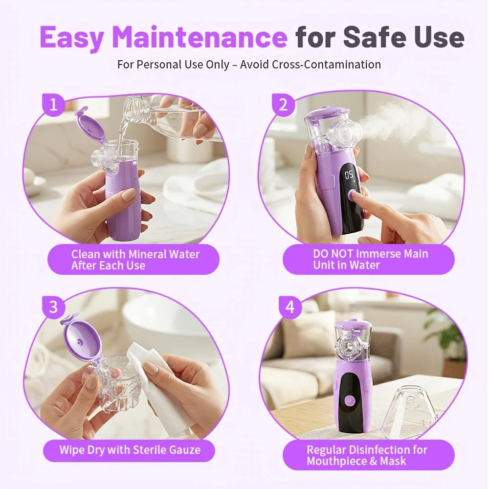 Jitesy Portable Mesh Nebulizer for Home Respiratory Care