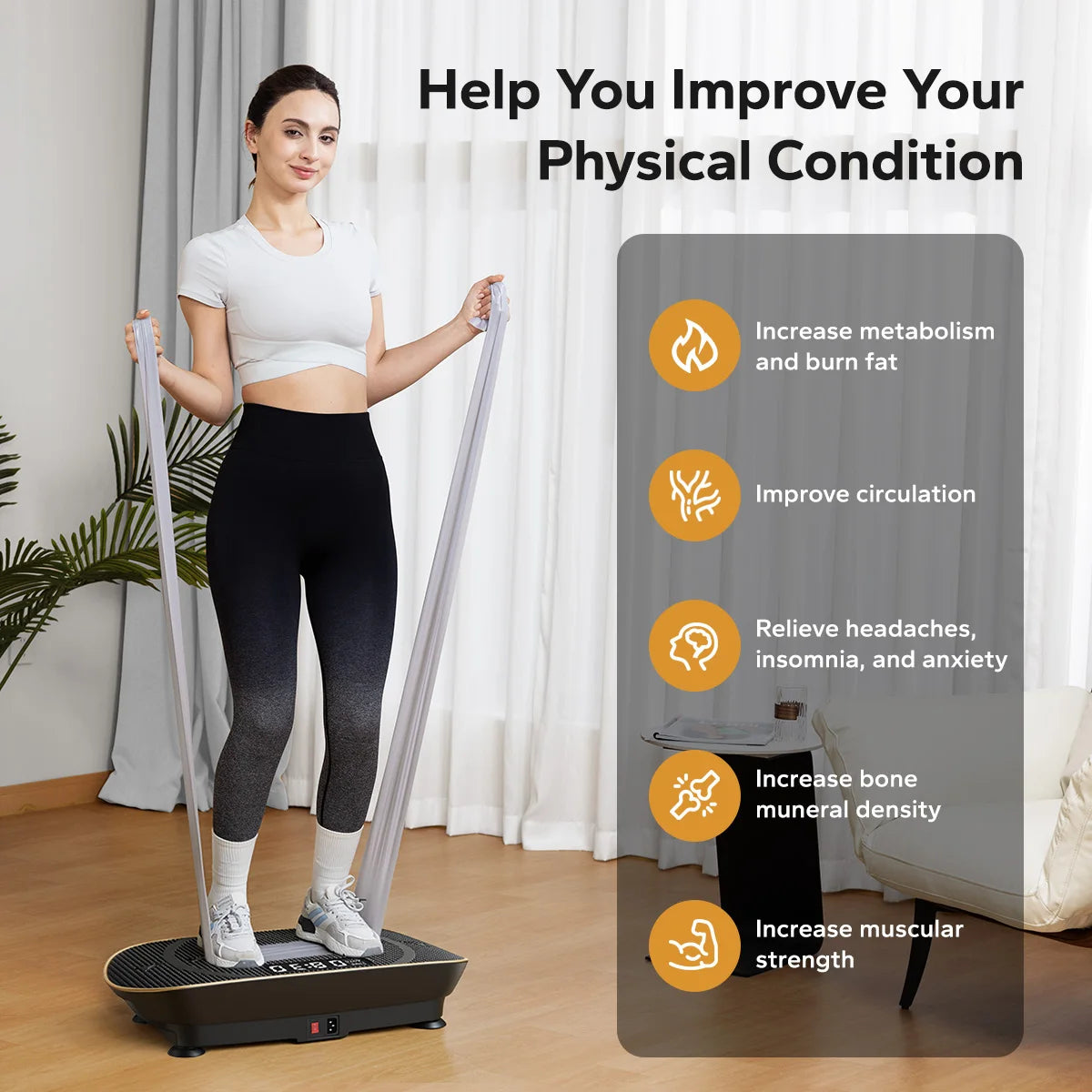 MERACH Whole Body Vibration Plate Exercise Machine for Fitness Workouts