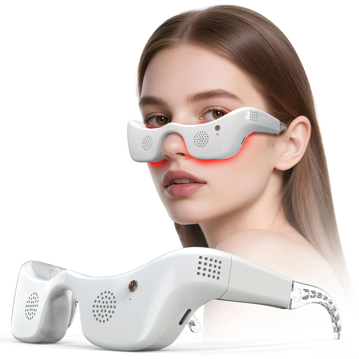 Jitesy LED Eye Massager With Heat Cooling And Light Therapy