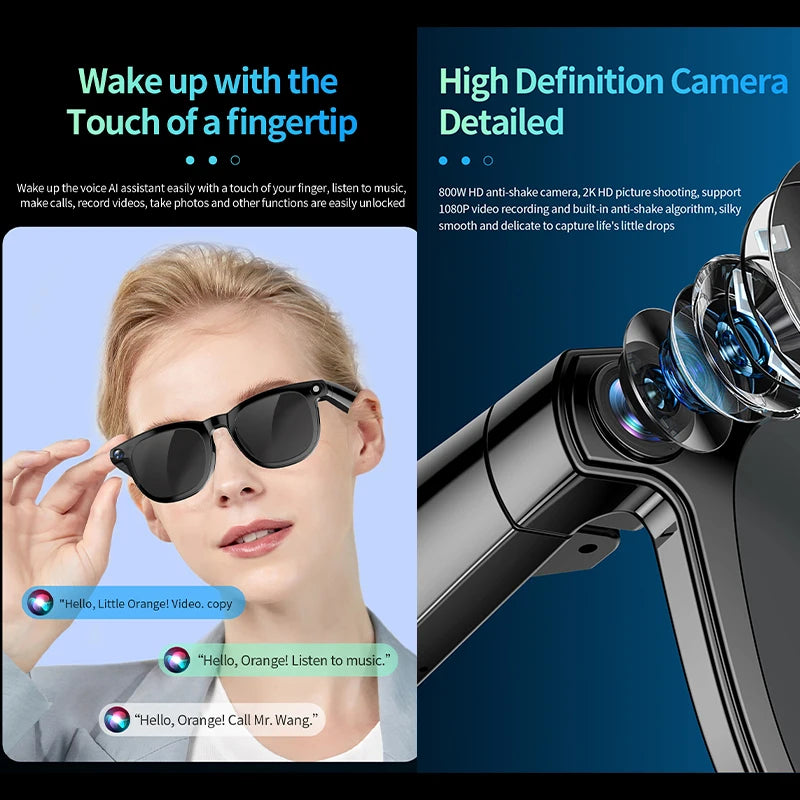 Yaocx AI Smart Glasses With HD Camera And Translation