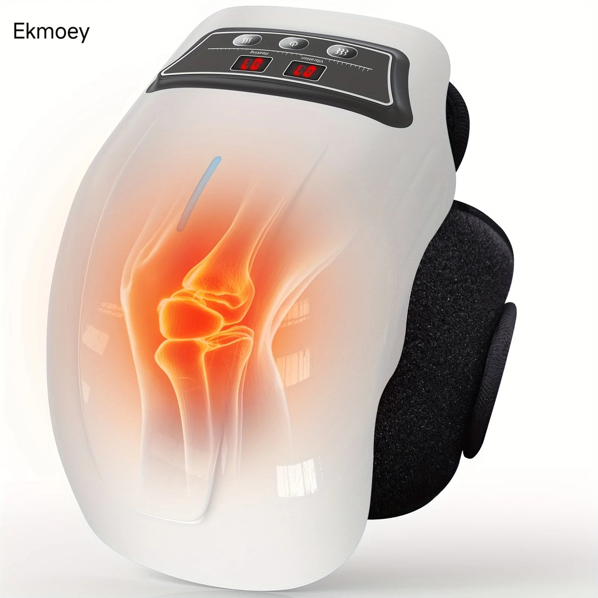 Ekmoey Cordless Heated Knee Massager With Adjustable Vibration Settings
