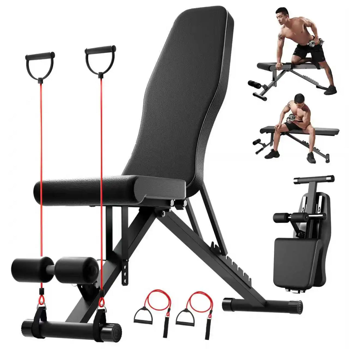 Foldable Adjustable Multifunctional Strength Training Workout Bench