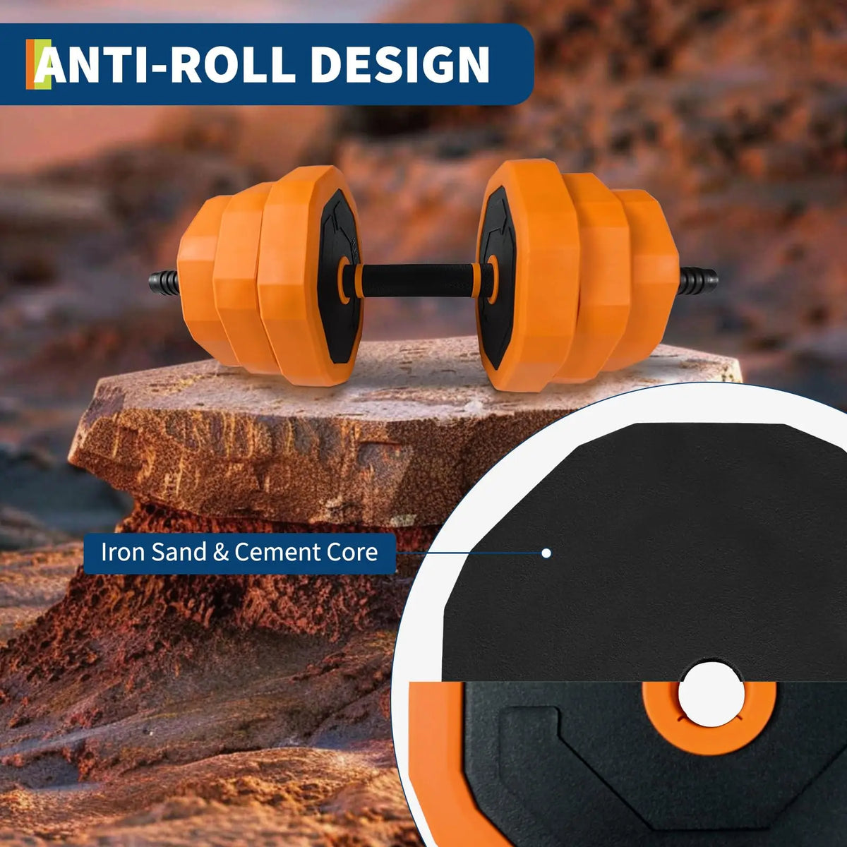 Adjustable Dumbbell Set With Barbell Connector For Home Gym