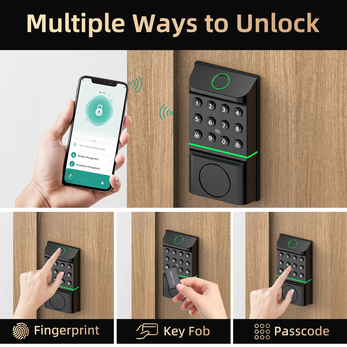 Viladepot Fingerprint Smart Door Lock With App And Keypad Access