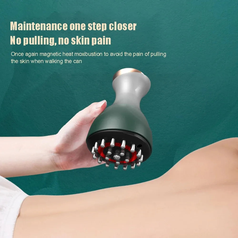 Jitesy Electric Meridian Brush Neck Massager With Heat And Vibration
