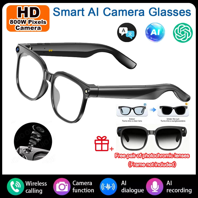 Yaocx Smart Glasses With HD Video Camera And AI Photography