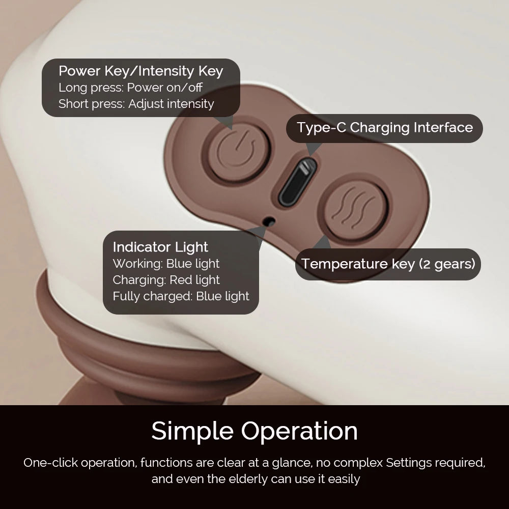 Foreverlily Wireless Neck And Back Shiatsu Massager With Heat