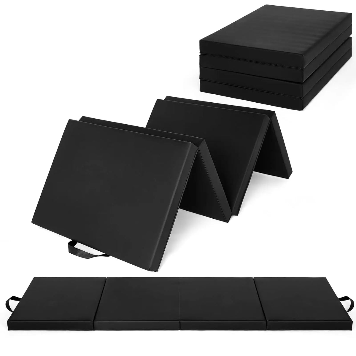 HiMISS Folding Gymnastics Mat for Yoga Pilates and Home Fitness
