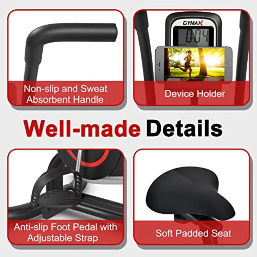 Upright Exercise Bike With LCD Monitor And Phone Holder
