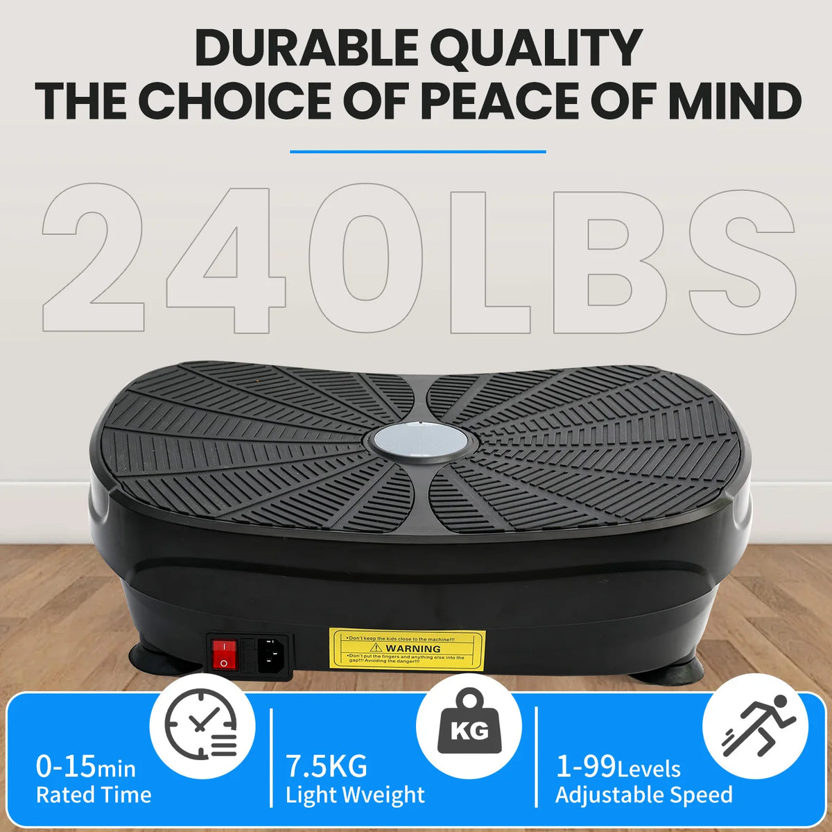 Portable Vibration Plate Exercise Machine for Full Body Fitness Training