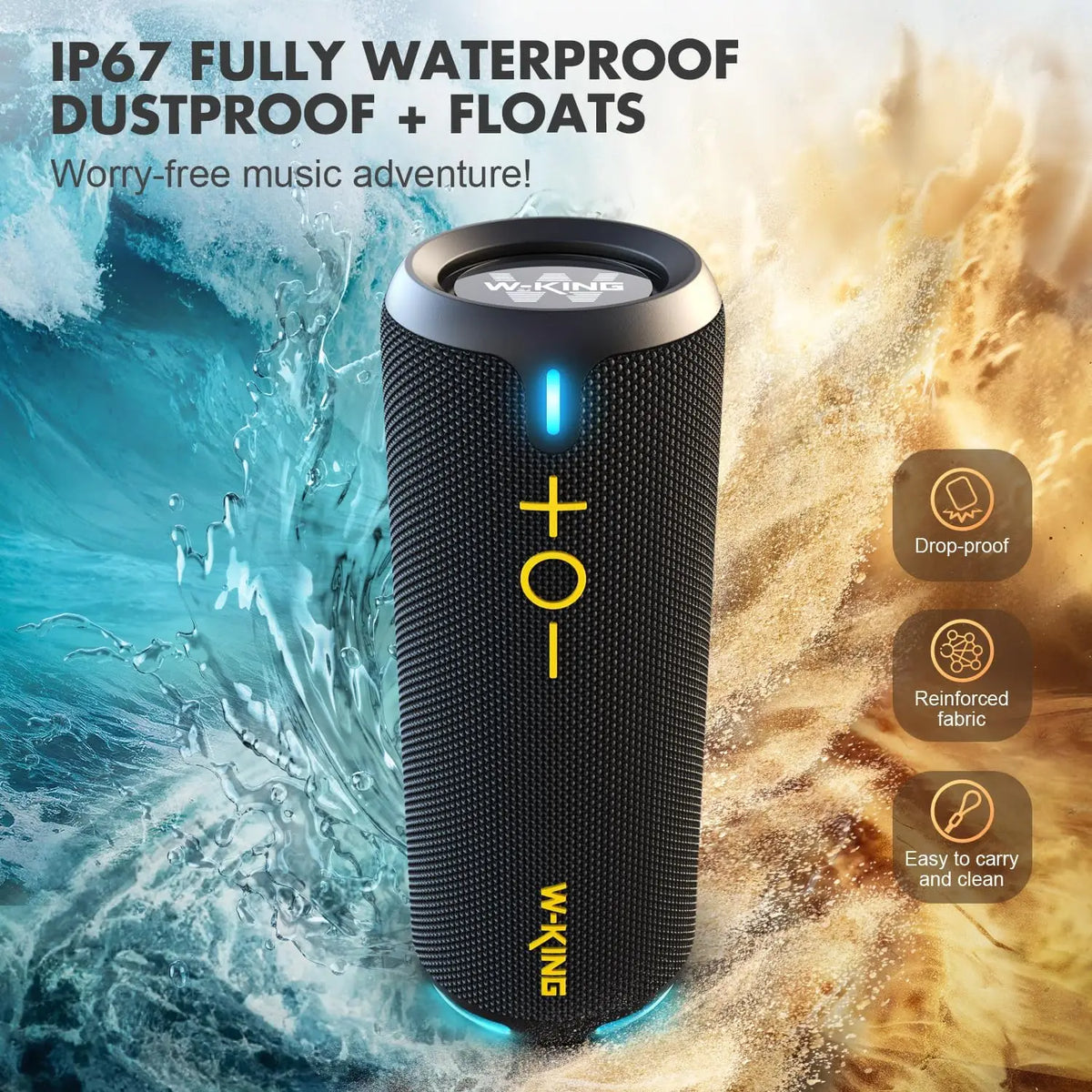 W-KING D320 Portable Waterproof Bluetooth Party Speaker
