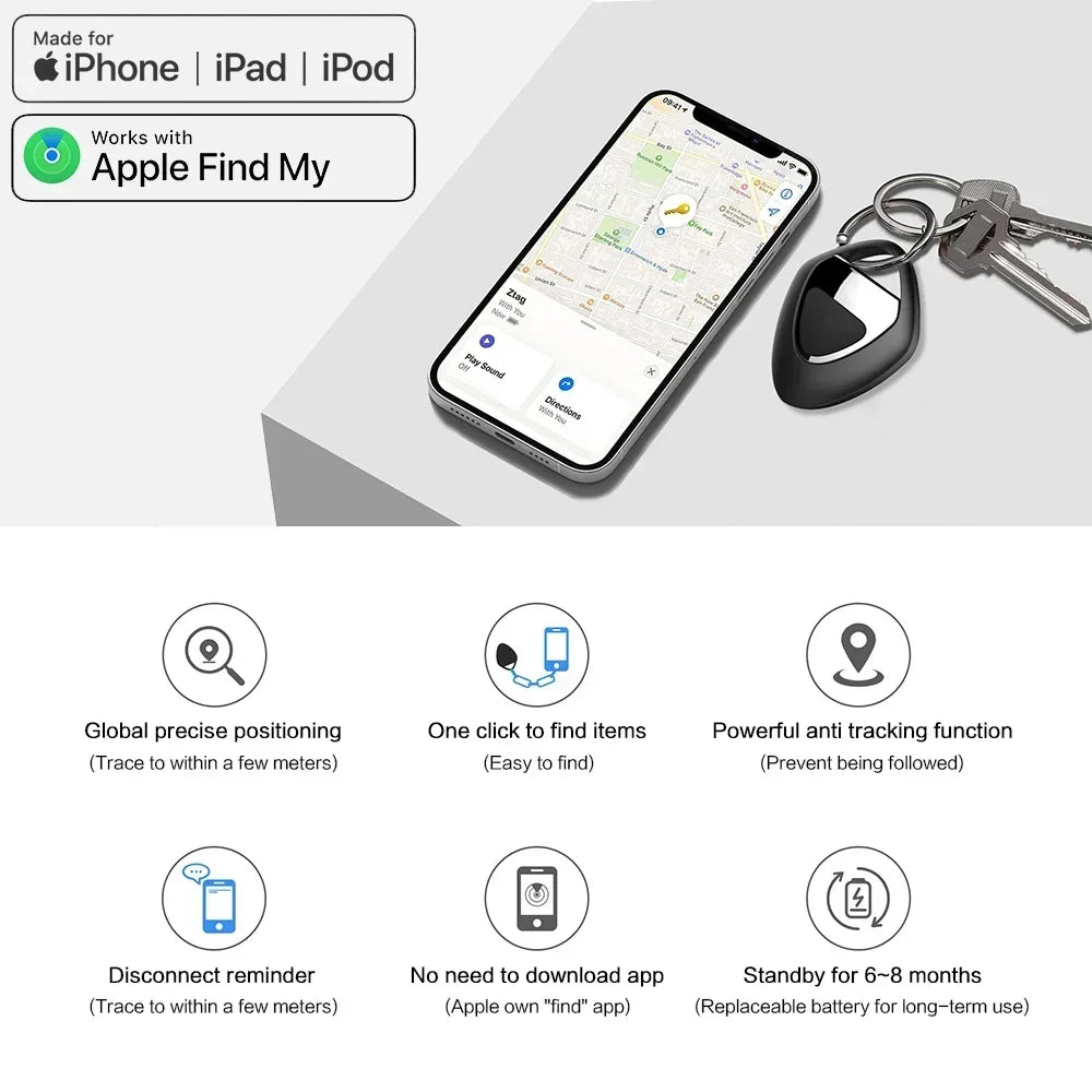 Waterproof GPS Tracker Compatible With Apple Find My Network