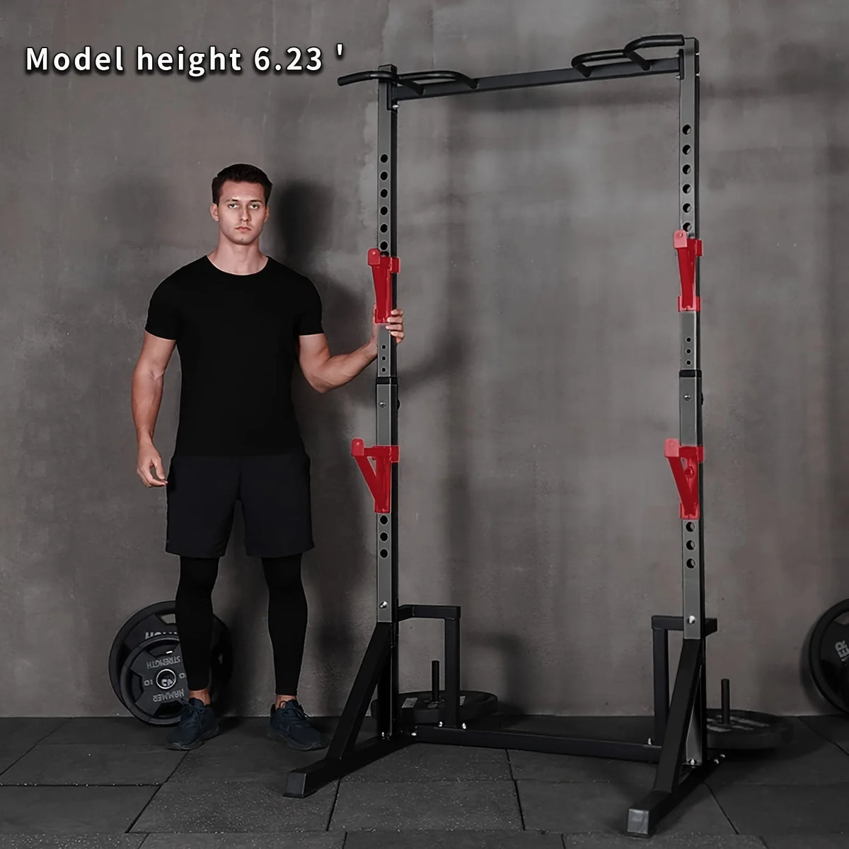 KERDOM Multifunction Power Rack With Pull Up Dip Station For Home Gym
