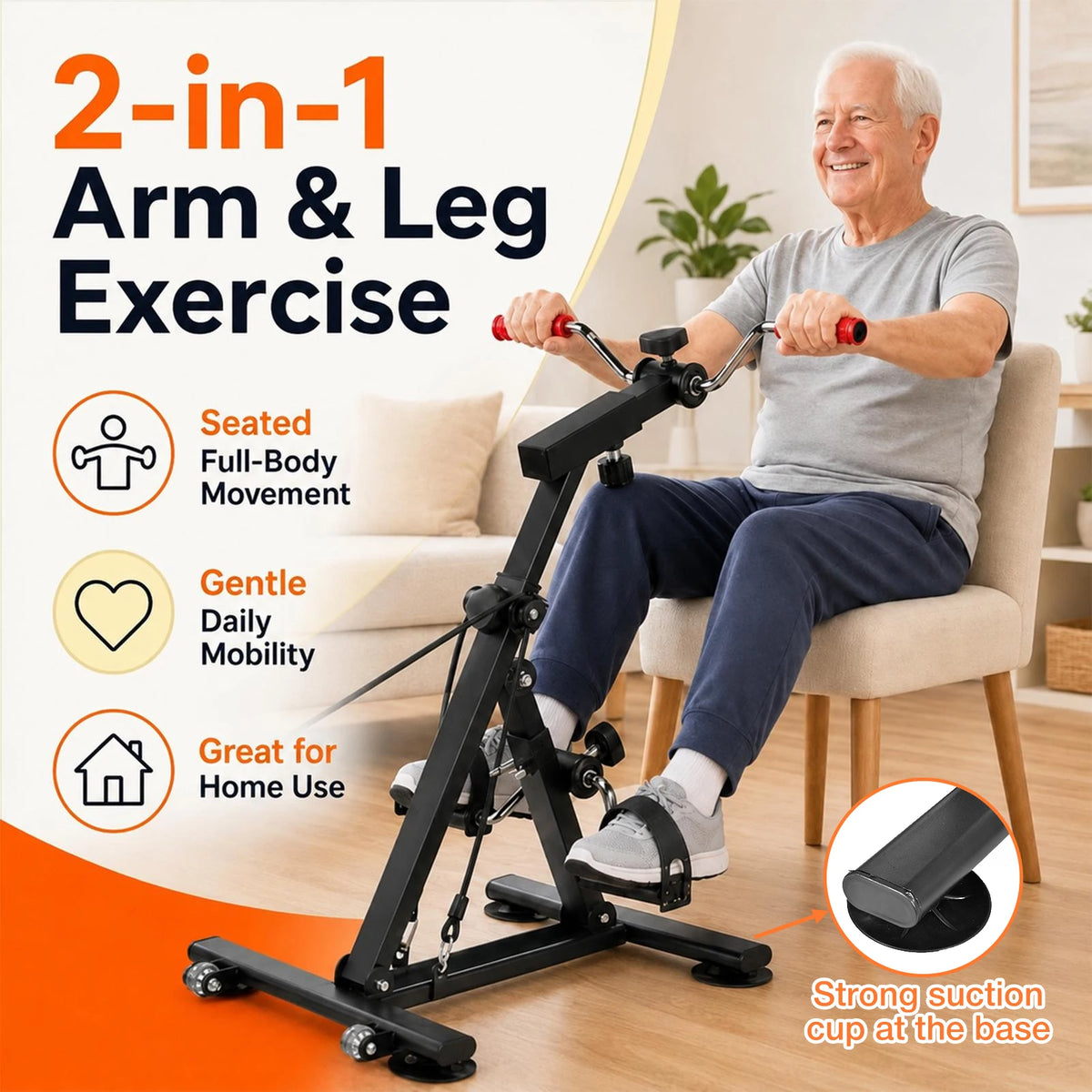Adjustable Under Desk Pedal Exercise Bike For Leg Arm Training