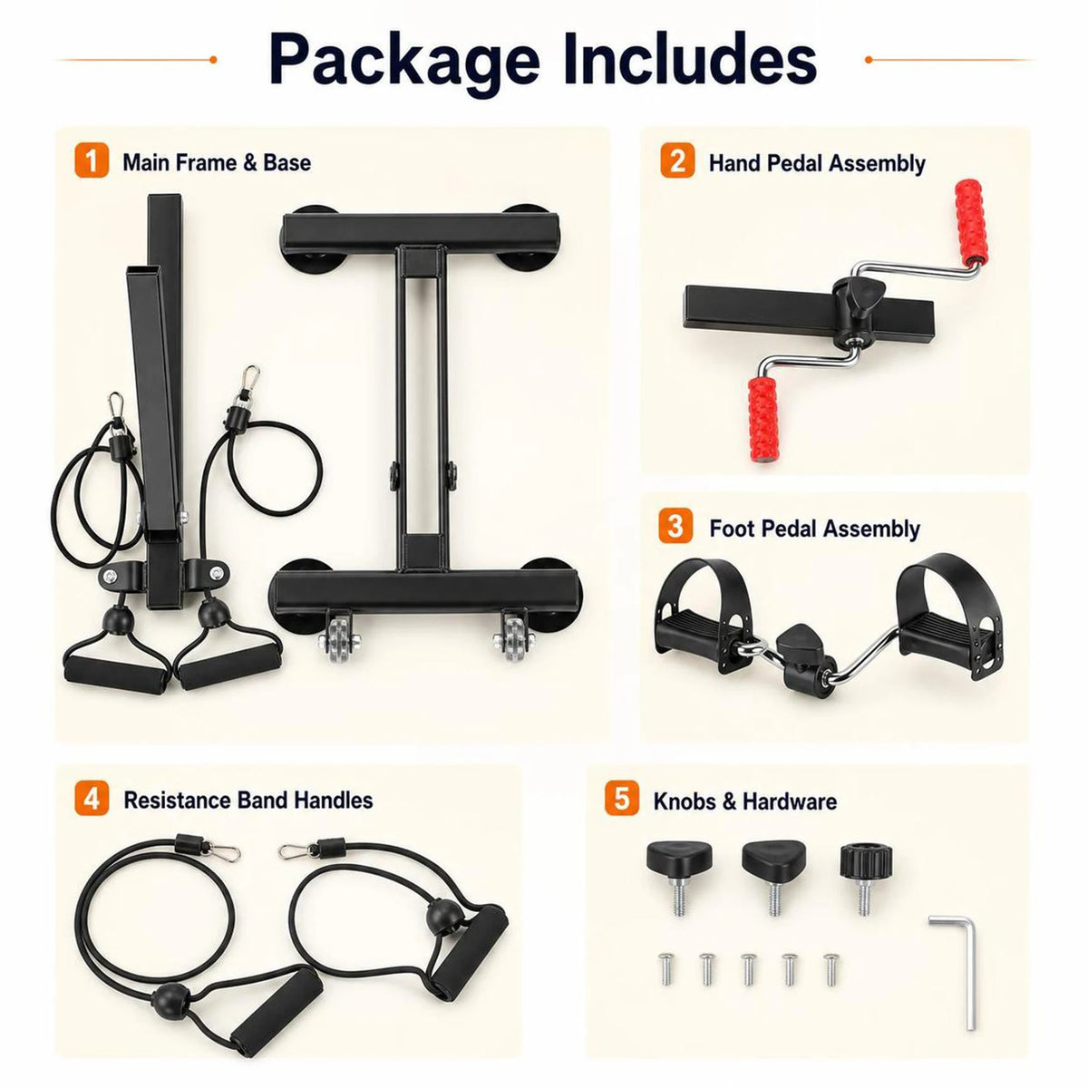 Adjustable Under Desk Pedal Exercise Bike For Leg Arm Training