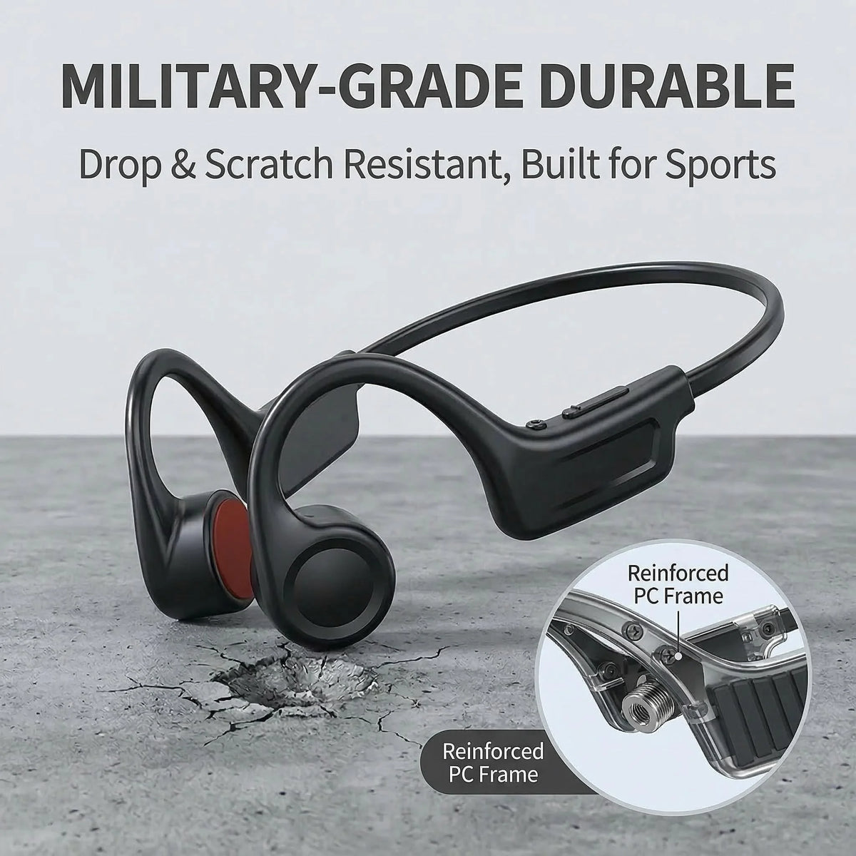 Wireless Bone Conduction Open Ear Headphones With HiFi Sound Waterproof