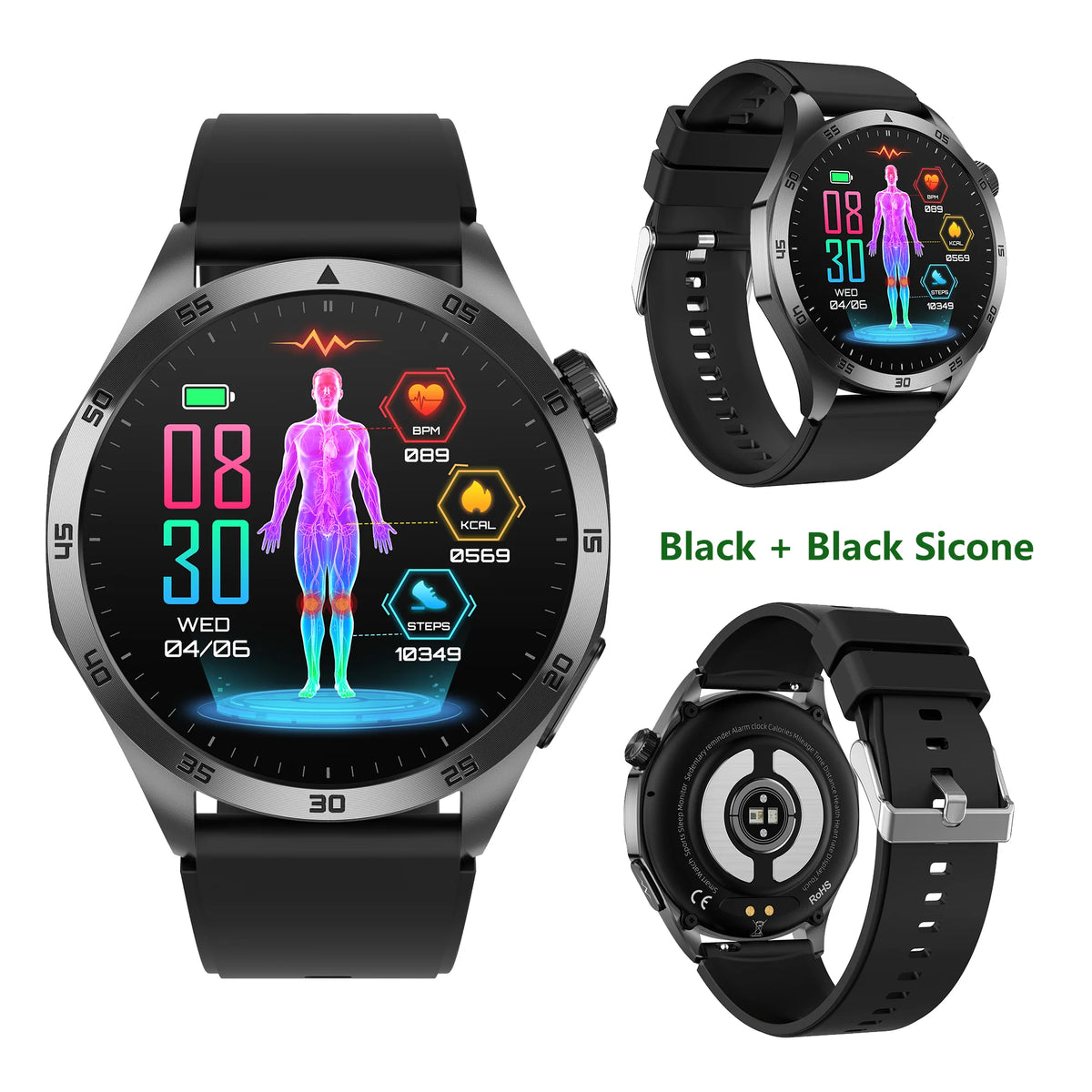 ECG PPG Health Smartwatch With Bluetooth Calling And Activity Tracking