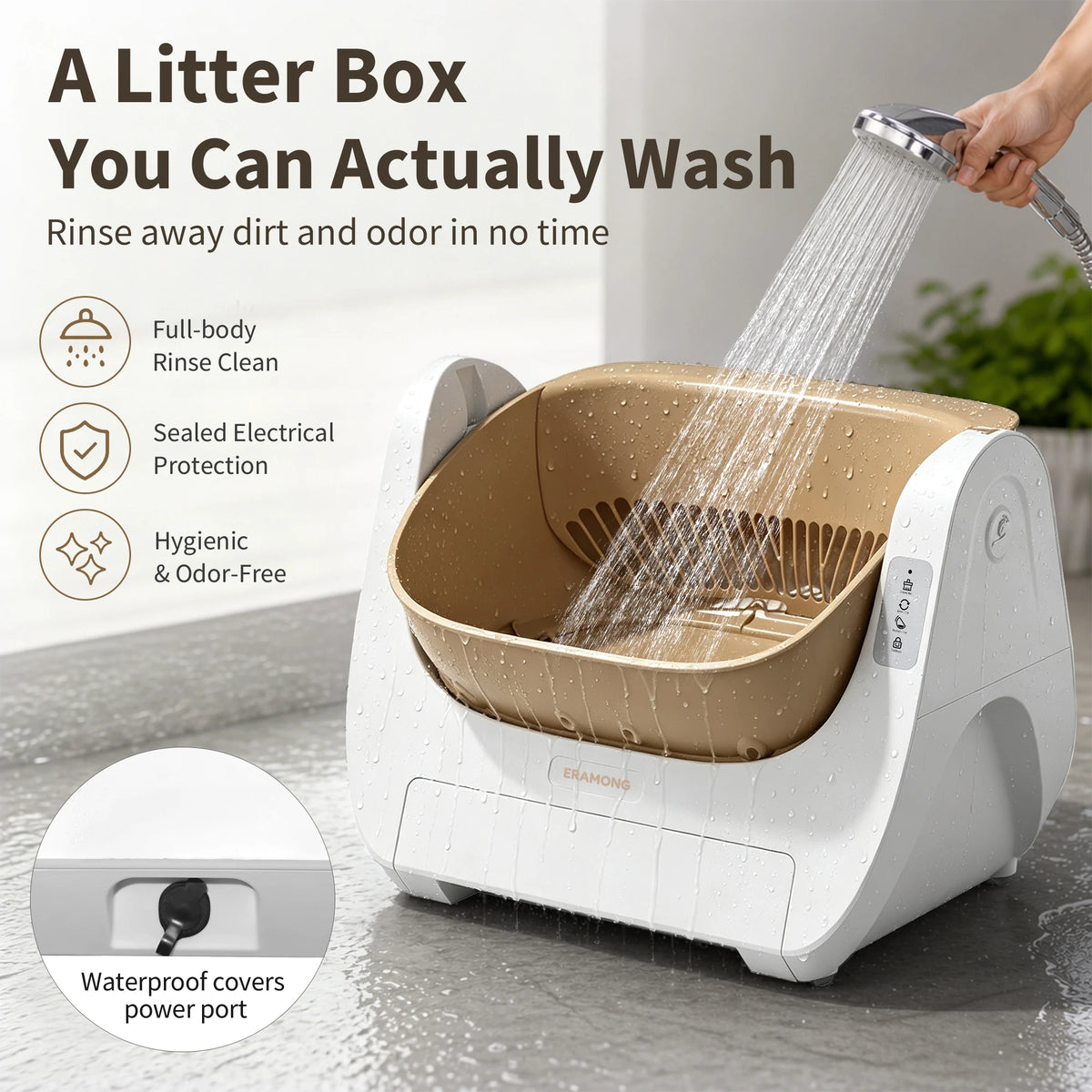 ERAMONG Automatic Self-Cleaning Cat Litter Box With Safety Protection