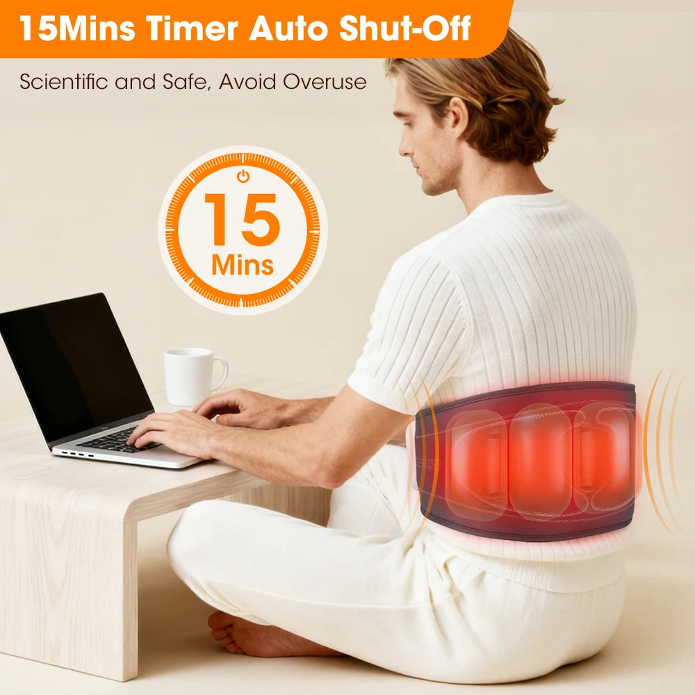 Hailicare Cordless Heated Waist Massager With Airbag Lumbar Support