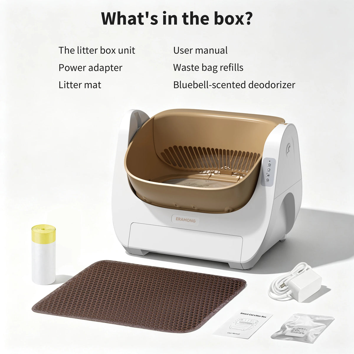 ERAMONG Automatic Self-Cleaning Cat Litter Box With Safety Protection