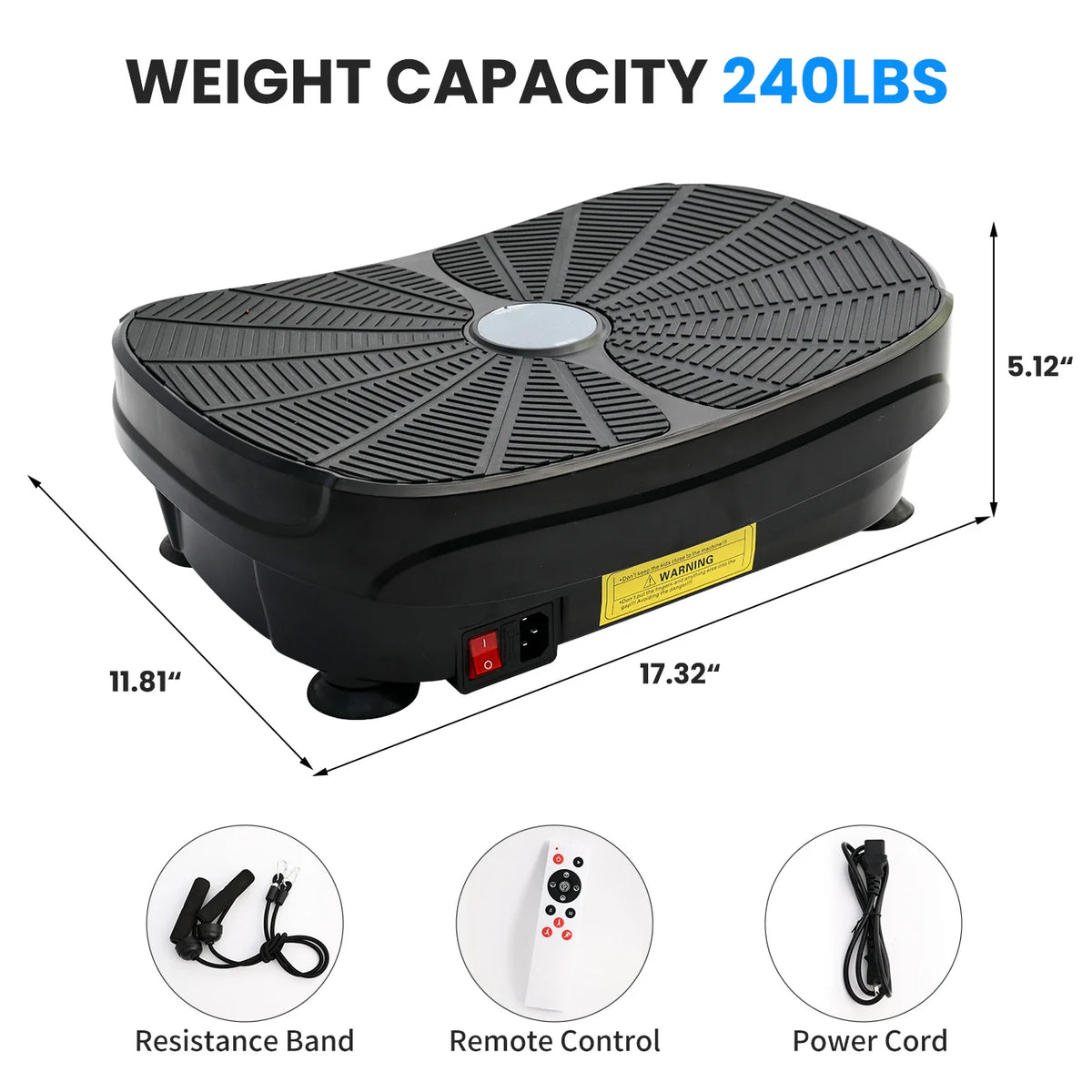 Portable Vibration Plate Exercise Machine for Full Body Fitness Training