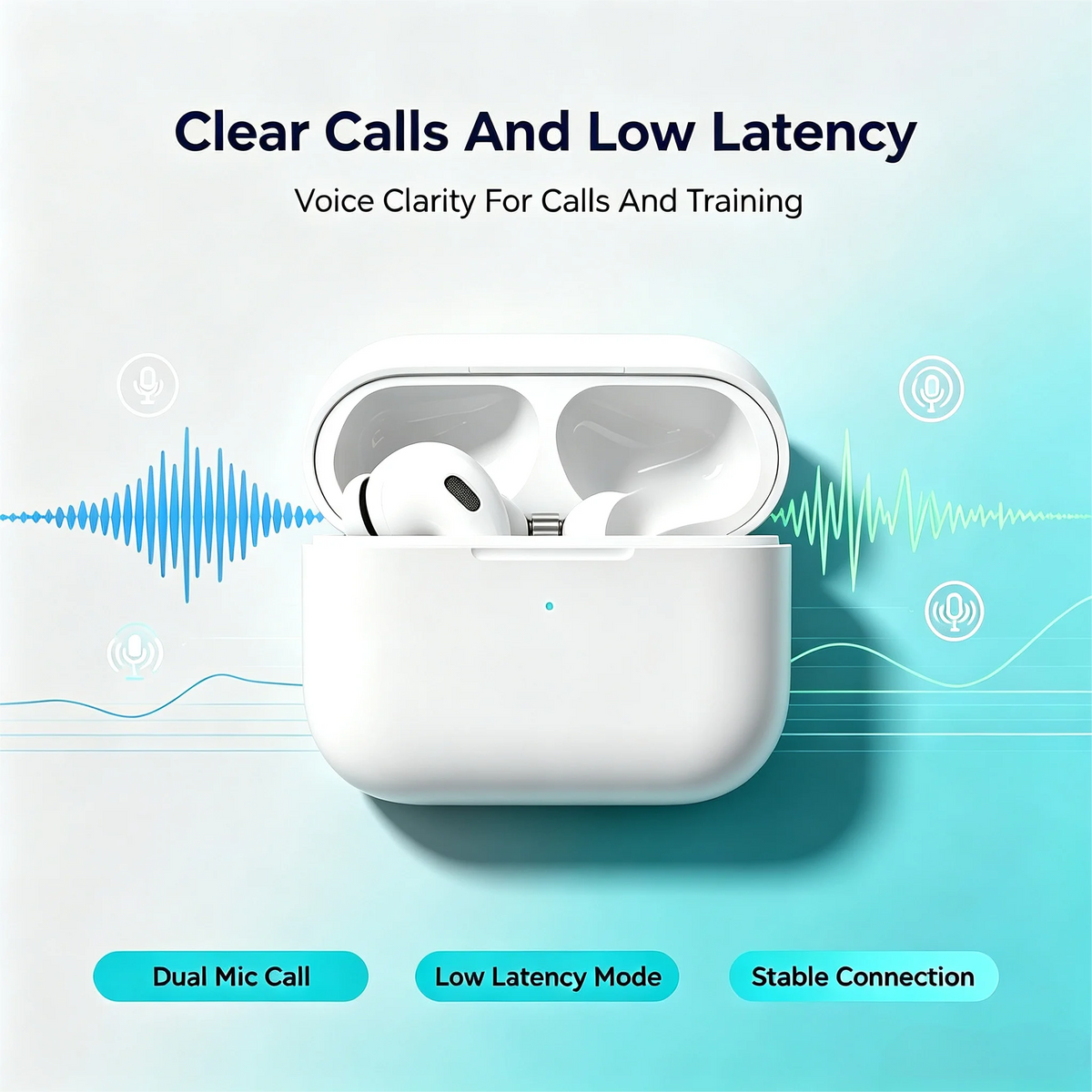 ZZLOVE Wireless Bluetooth Heart Rate Monitor Noise Cancelling Earbuds