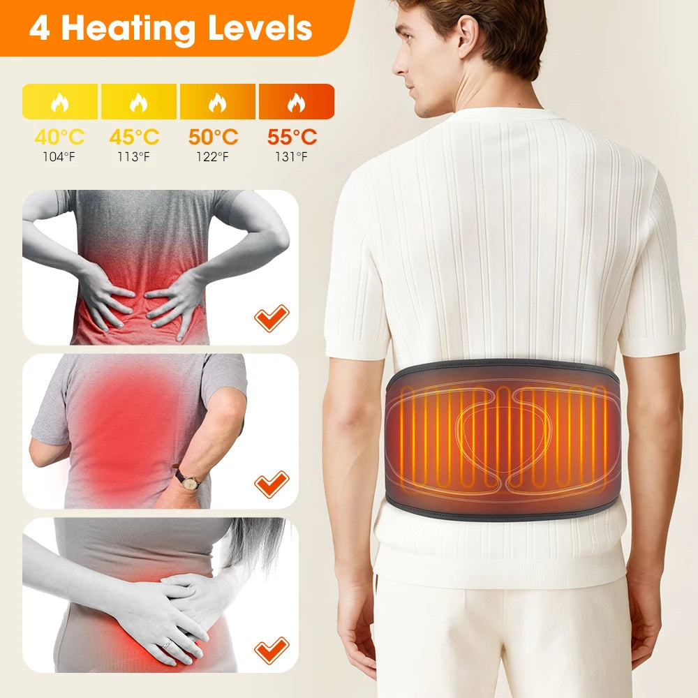 Hailicare Cordless Heated Waist Massager With Airbag Lumbar Support
