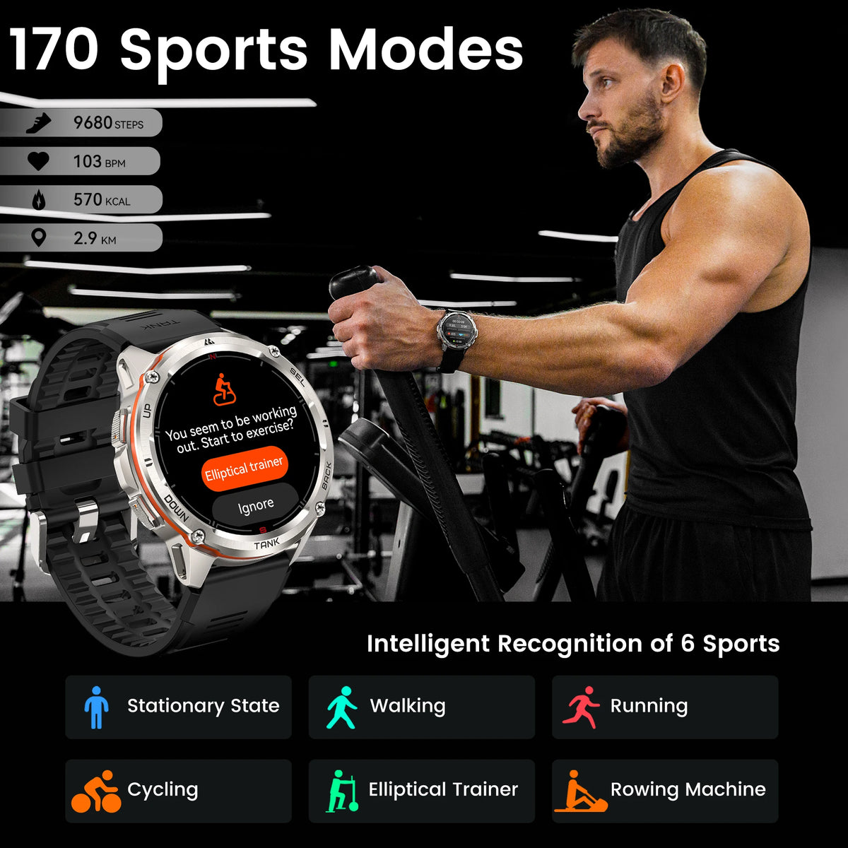 KOSPET TANK T3 Ultra GPS Rugged AMOLED Fitness Smartwatch