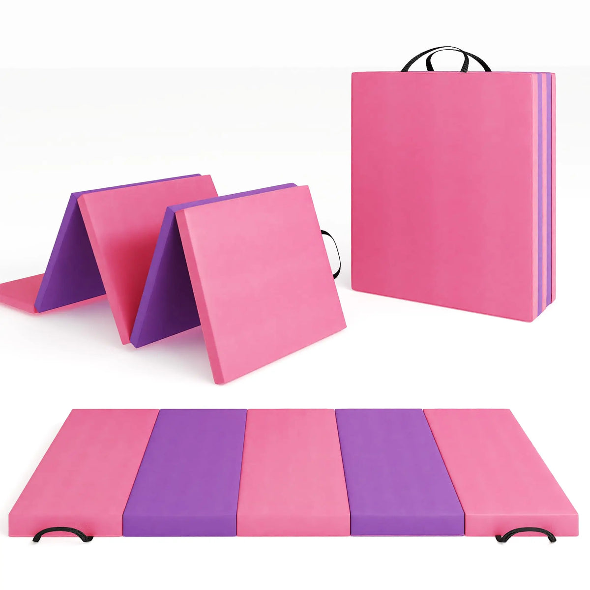 HiMISS Folding Gymnastics Mat for Yoga Pilates and Home Fitness