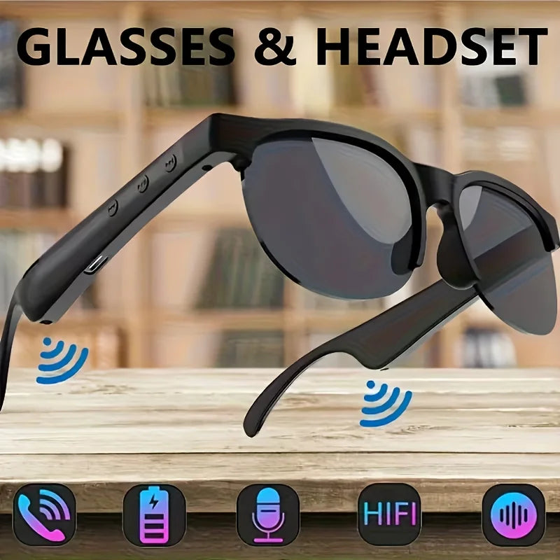 Smart Audio Glasses With Bluetooth Speakers And Touch Call Control