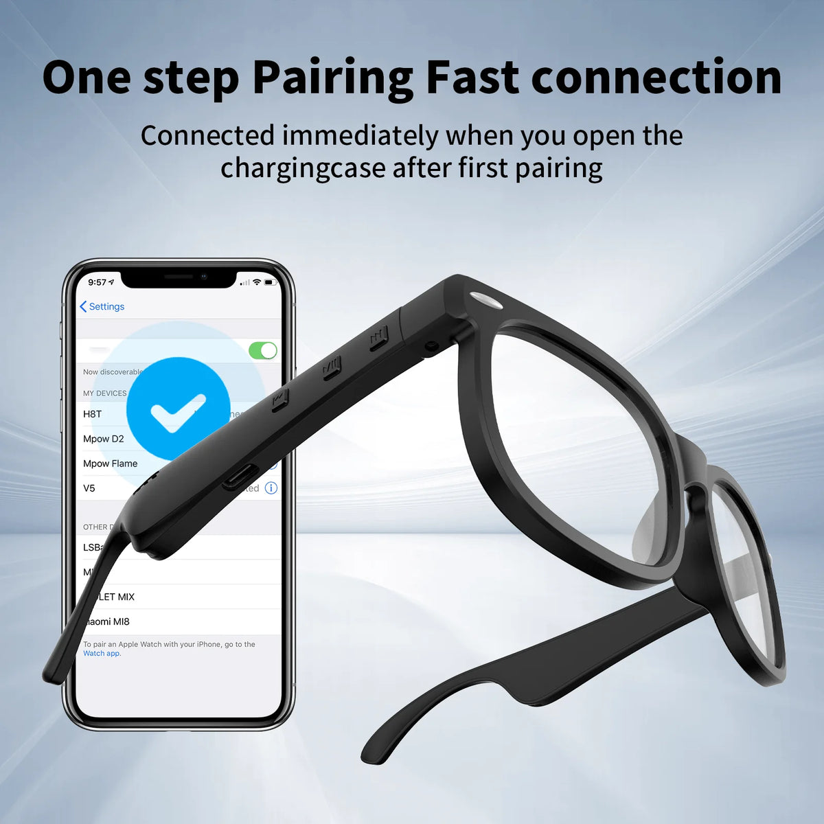 Bluetooth Smart Glasses With Audio Calls And Music Hands Free
