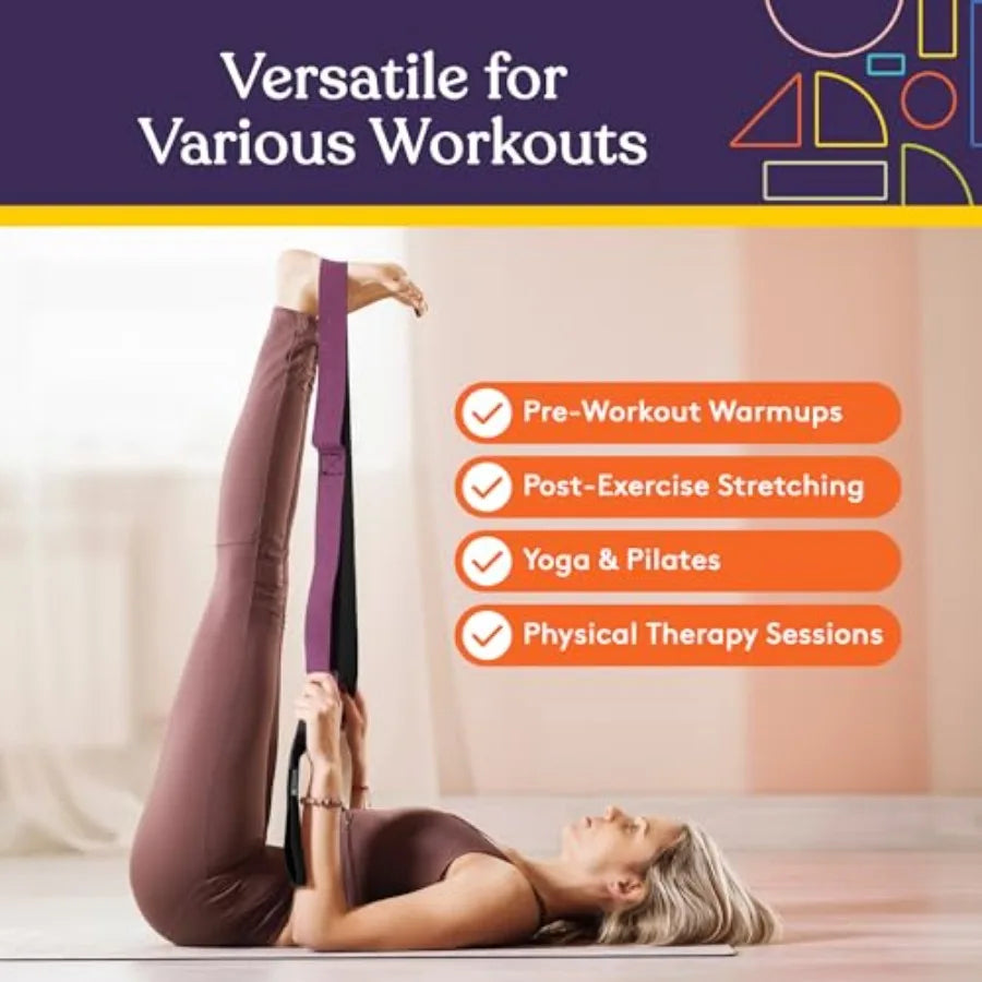 Yoga Strap For Stretching Flexibility And Physical Therapy Training