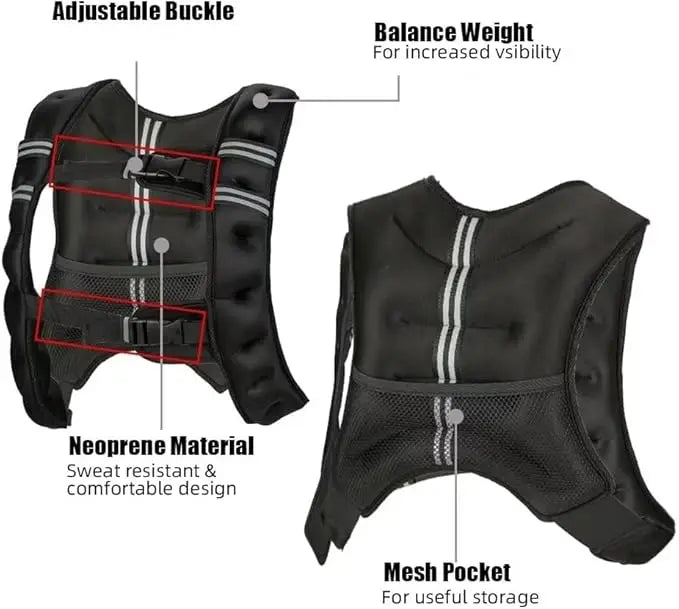 Acekool Weighted Vest For Strength Training And Cardio Workouts