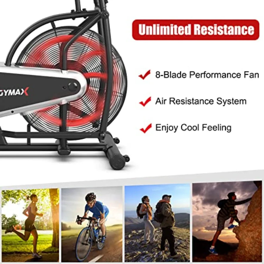 Upright Exercise Bike With LCD Monitor And Phone Holder