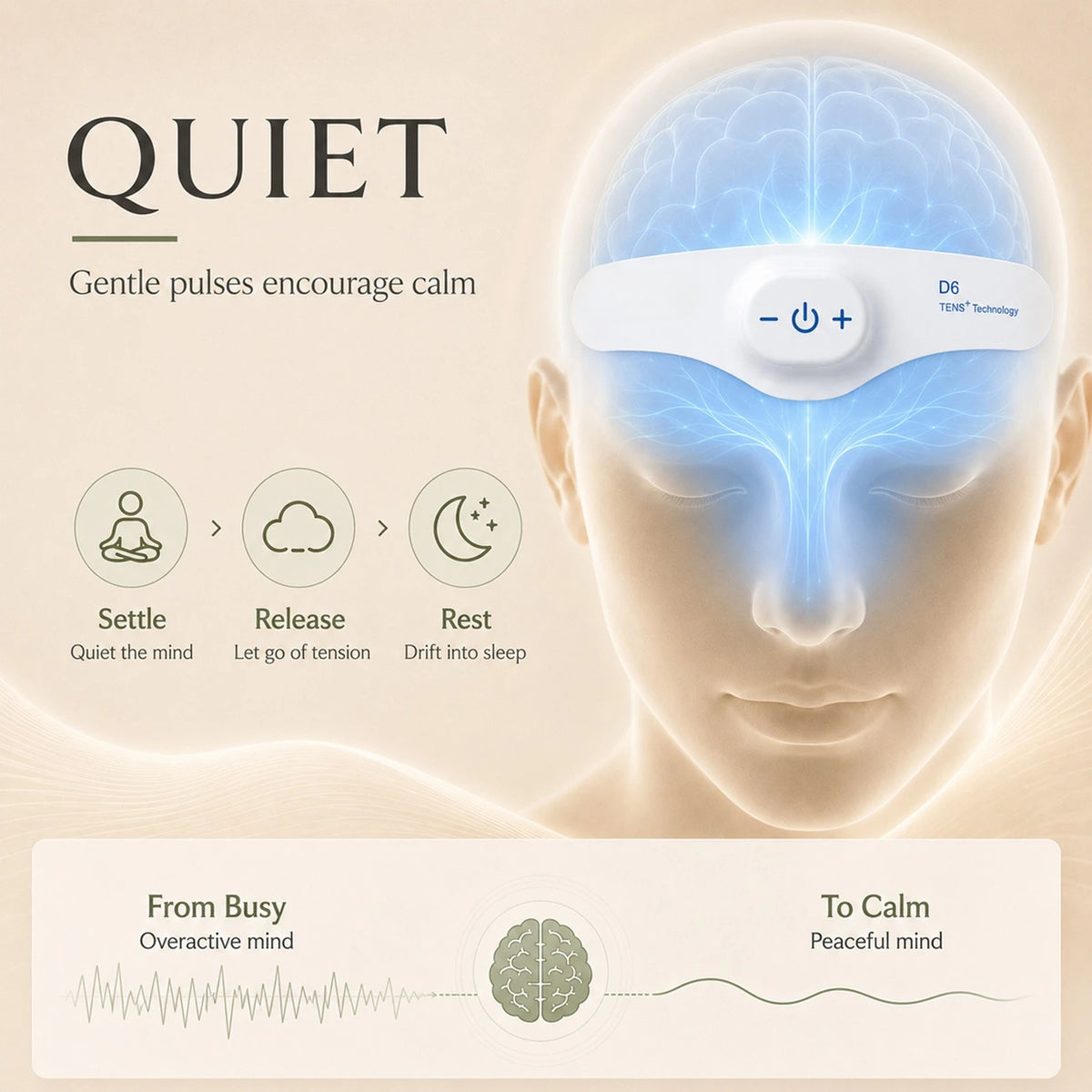 Jitesy Rechargeable EMS TENS Sleep Aid Device For Relaxation