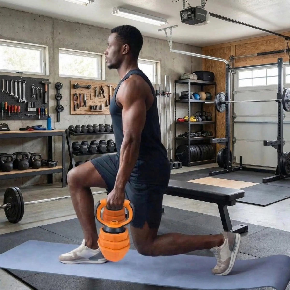 Adjustable Dumbbell Set With Barbell Connector For Home Gym