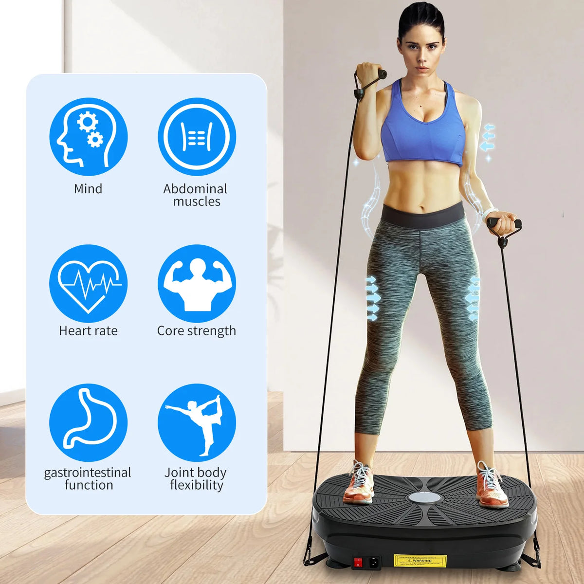 Portable Vibration Plate Exercise Machine for Full Body Fitness Training