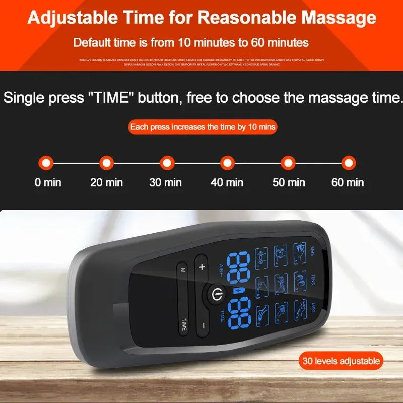Jitesy Rechargeable TENS EMS Muscle Stimulator for Pain Relief