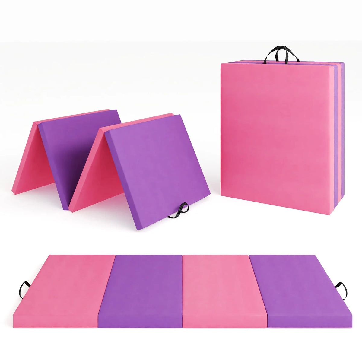 HiMISS Folding Gymnastics Mat for Yoga Pilates and Home Fitness