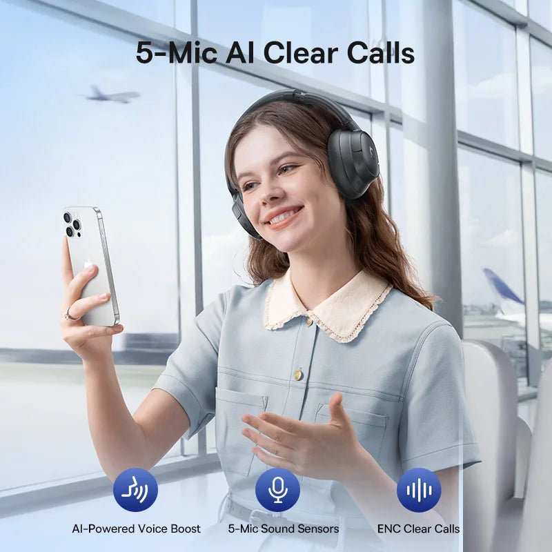 Baseus Adaptive Hybrid Noise Cancelling Wireless Headphones With LDAC Support