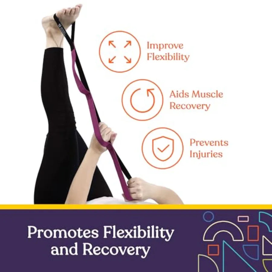 Yoga Strap For Stretching Flexibility And Physical Therapy Training