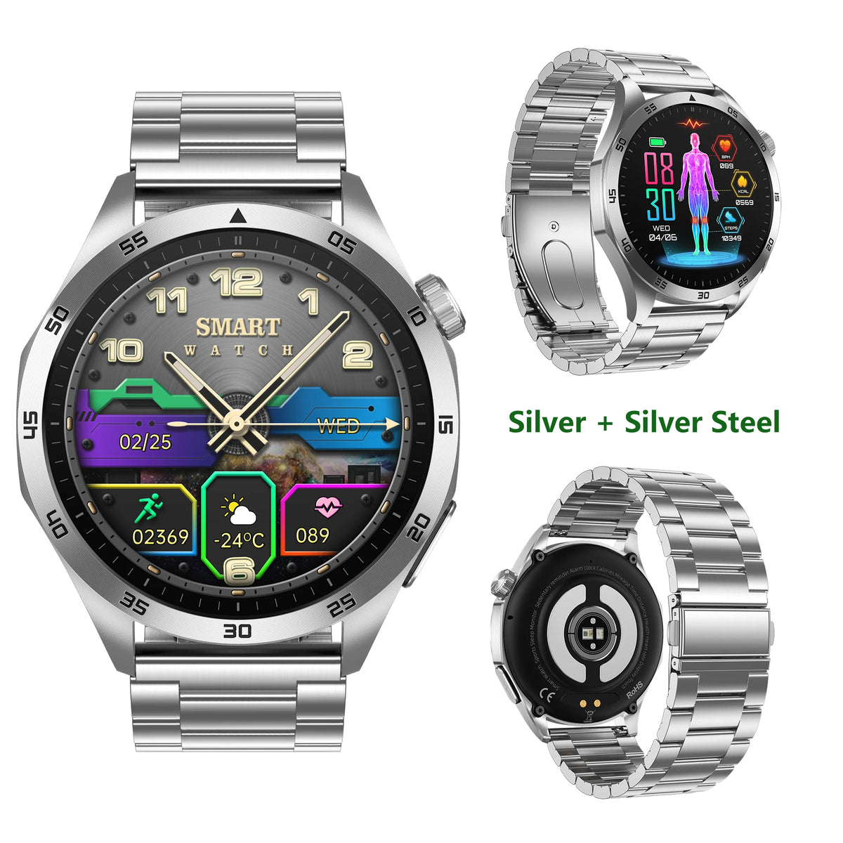 ECG PPG Health Smartwatch With Bluetooth Calling And Activity Tracking
