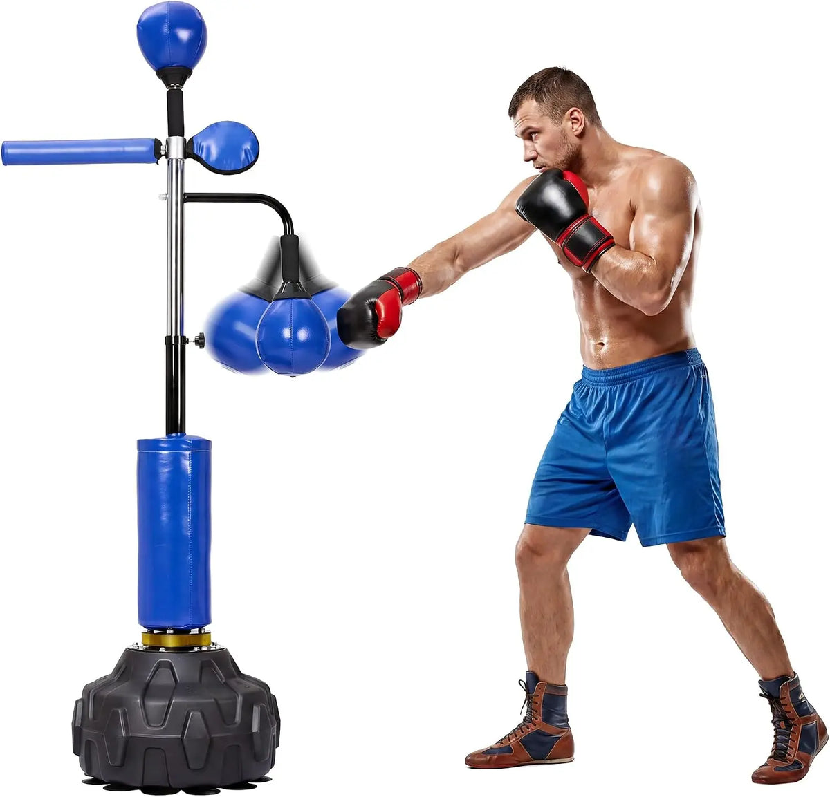 Freestanding Boxing Bar With Swivel And Dual Speed Balls