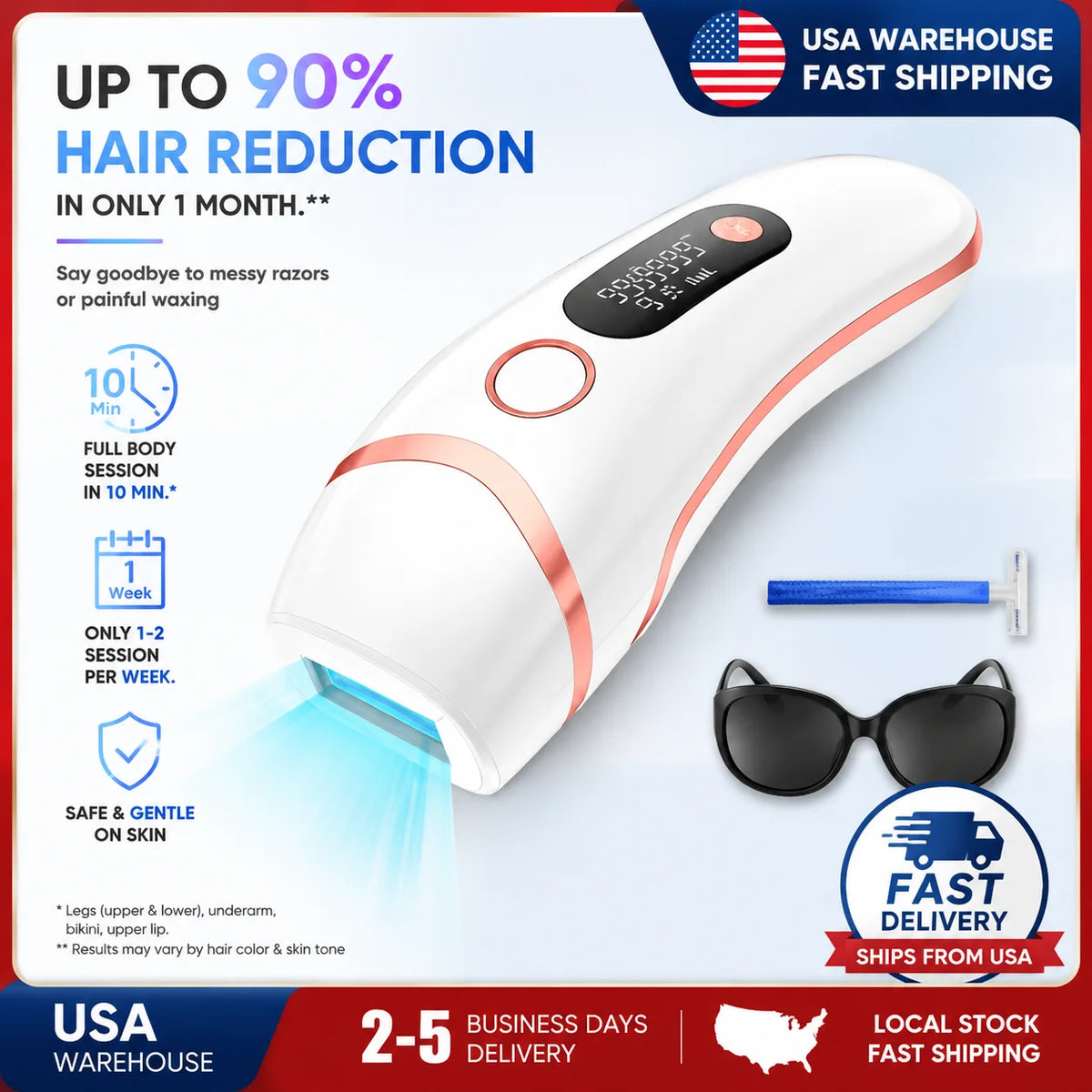 LYSMOSKI IPL Hair Removal Device With Skin Rejuvenation Acne Treatment