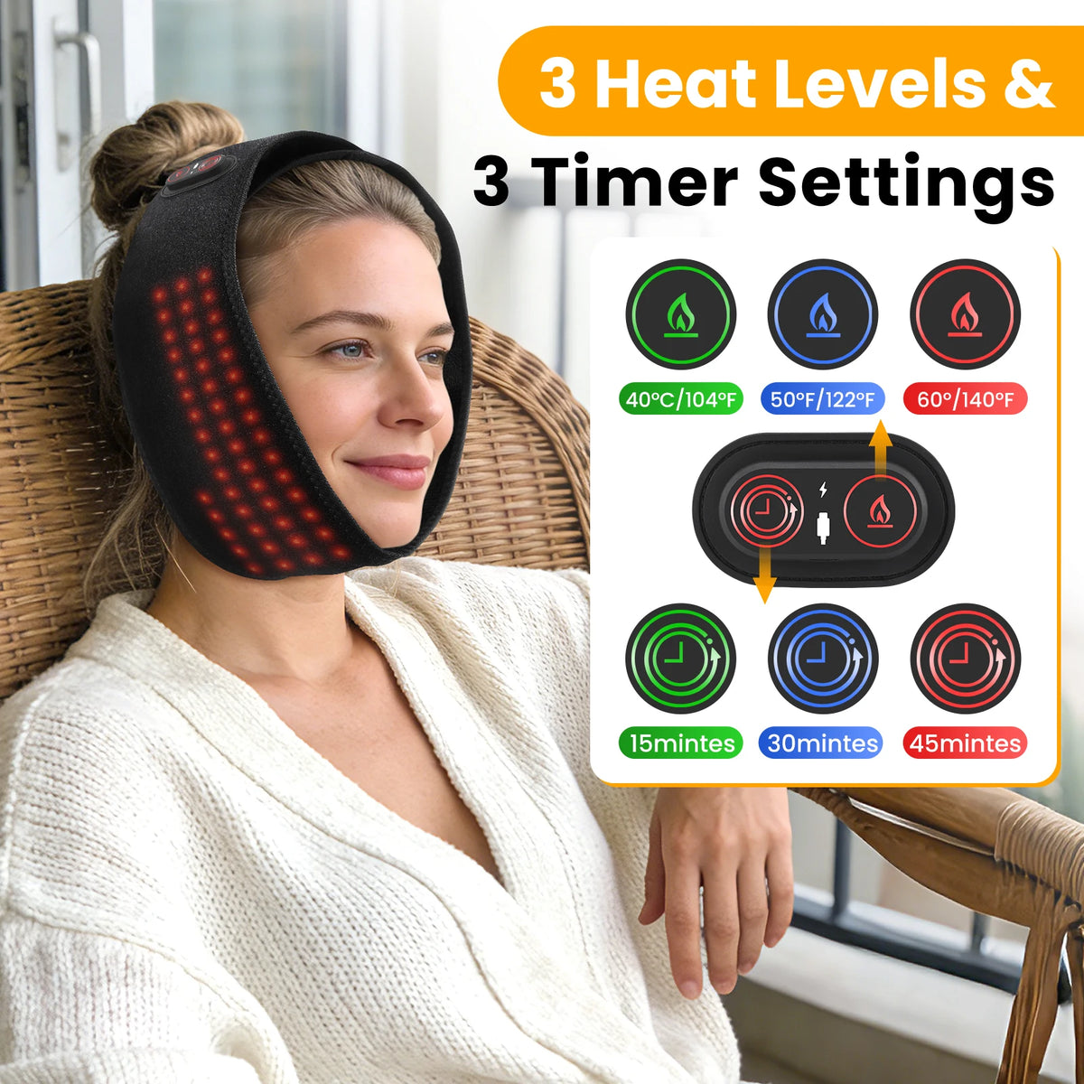 Jitesy Electric Jaw Massager for Facial Muscle and Pain Relief