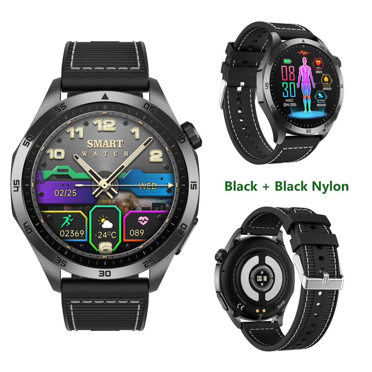 ECG PPG Health Smartwatch With Bluetooth Calling And Activity Tracking