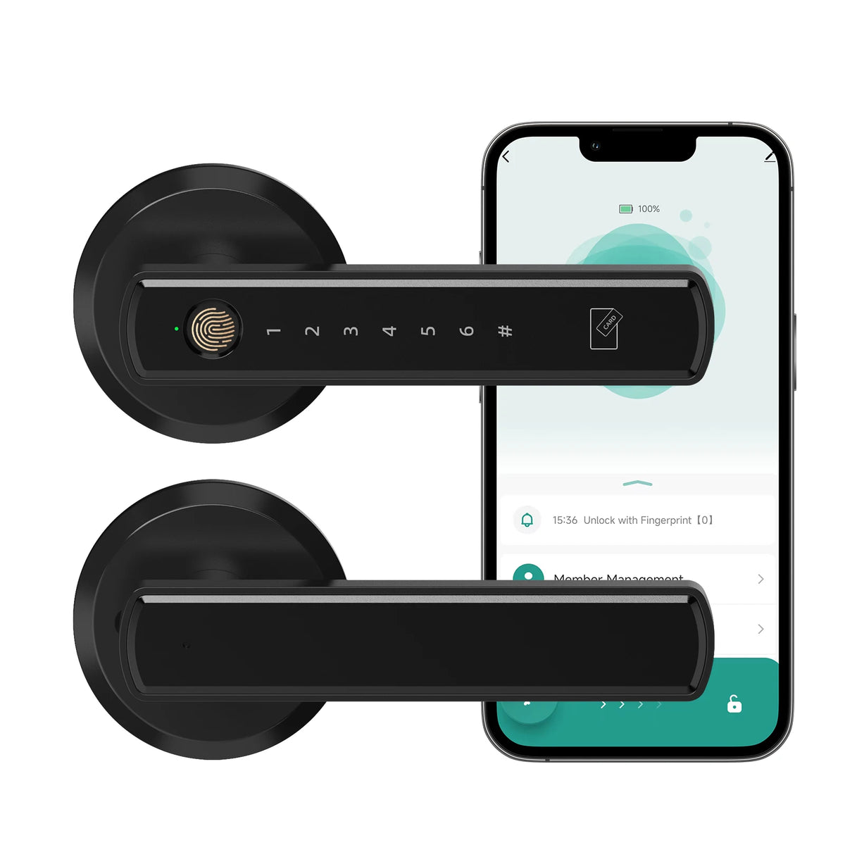 Viladepot Bluetooth Fingerprint Smart Door Lock With App And Keypad Access