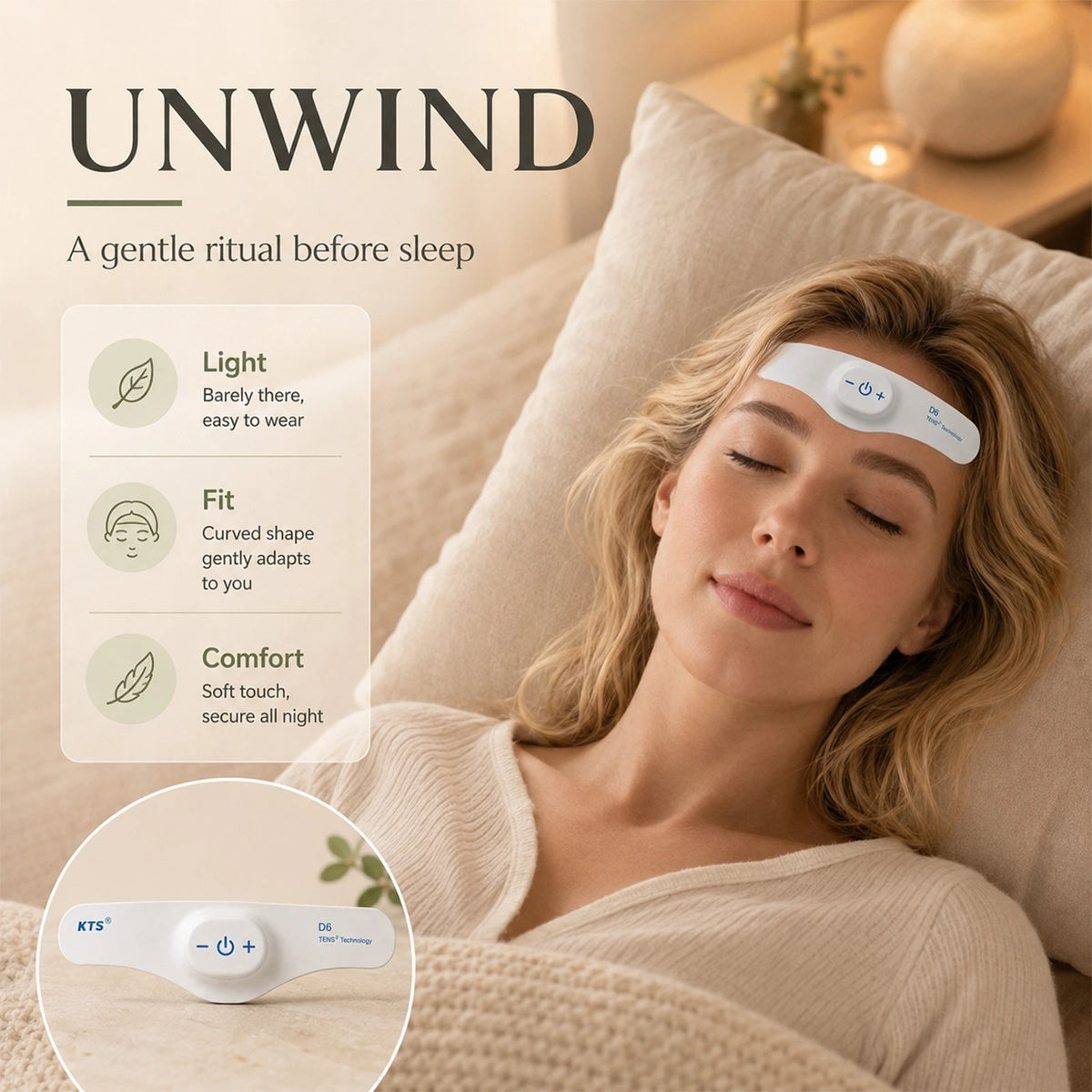 Jitesy Rechargeable EMS TENS Sleep Aid Device For Relaxation