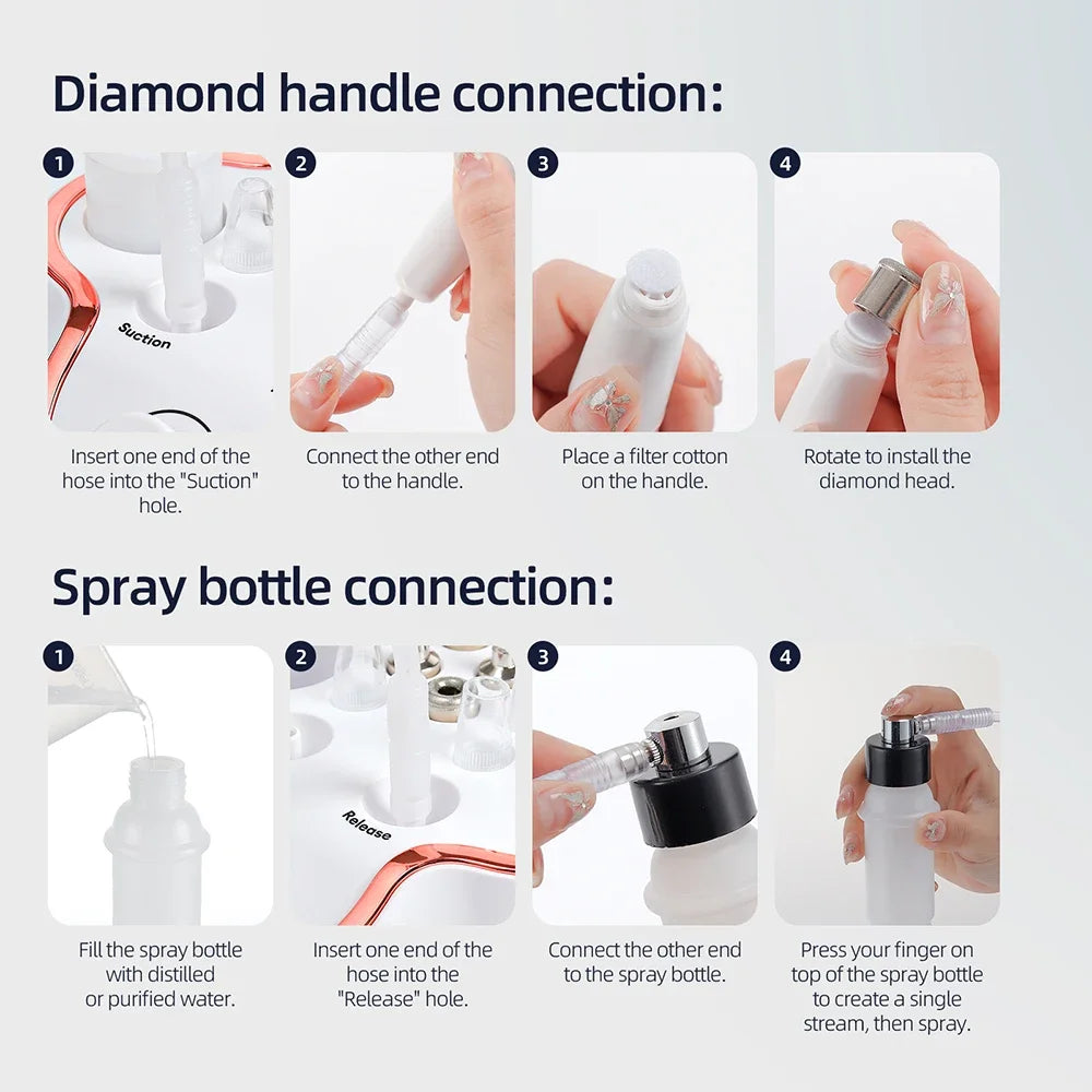 Professional 3 In 1 Microdermabrasion Facial Skincare Device