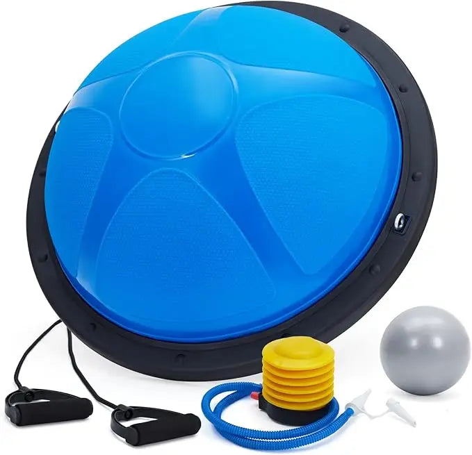 Half Exercise Ball Trainer With Resistance Bands And Pump